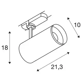 SLV NUMINOS DALI L, lampa z systemem 3-fazowym, 3000 K 60deg; 1004568
