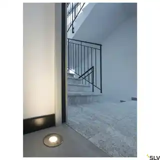 SLV Oprawa najazdowa DASAR LED okrągła, stal316, 6W, 3000K, 12-25V, IP67 233500