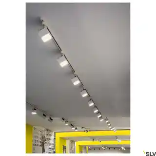 SLV EURO CUBE Oprawa szynowa 3F LED 4000K biały 60 z adapterem 3-fazowym