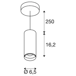 SLV Oprawa wisząca NUMINOS PD DALI S, 3000 K 60deg; 1004448