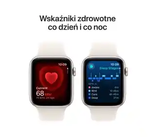 Smartwatch Apple Watch SE 2 GPS 44mm z aluminium w kolorze księżycowej poświaty paskiem sportowym S M MXEU3ET A