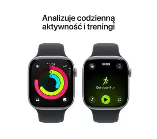 Smartwatch Apple Watch Series 11 GPS plus Cellular 42mm z aluminium Gwiezdna szarość Pasek sportowy Czarny S/M
