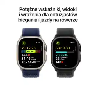 Smartwatch Apple Watch Ultra 2 GPS Cellular 49mm tytan czarny z paskiem Ocean w kolorze czarnym