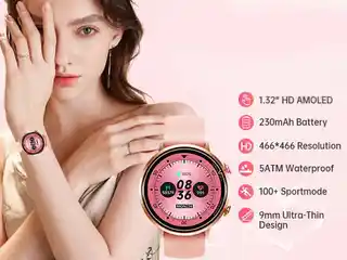 Smartwatch Rubicon RNCF29 różowy silikon