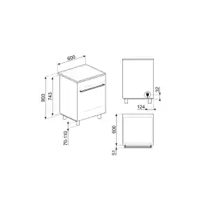 Smeg C6IMWHM2 Termoobieg Termosonda Kuchnia elektryczna