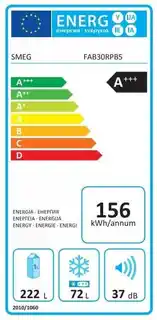 Smeg Chłodziarko-zamrażarka FAB30RPB5 pastelowy błękit
