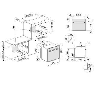 Smeg Classica SF6301TN Termoobieg Czarny mat Piekarnik elektryczny