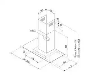 Smeg KBT900VE stal szlachetna okap
