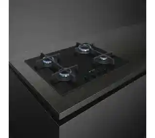 Smeg Selezione PV264B płyta gazowa 60cm czarna, czujnik gazu, 4 palniki