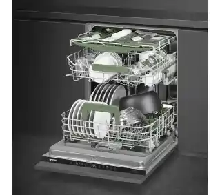 Smeg STL5322BL 60cm Automatyczne otwieranie drzwi Kosz na sztućce Zmywarka do zabudowy