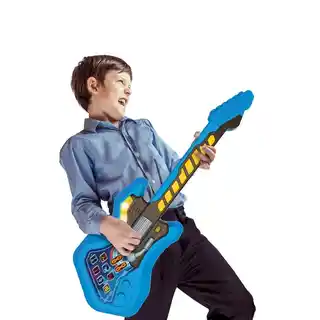 Smily Play gitara 02085A dla dzieci, drewniana, kolorowa, z klawiszami, edukacyjna, interaktywna