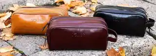 Solier Elegancka skórzana kosmetyczka SZETLAND SK02