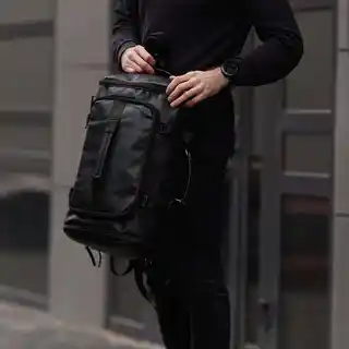 Solier Męska torba plecak 2w1 czarna S35 Riven