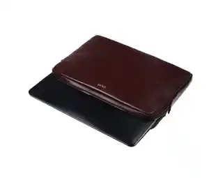 Solier Skórzany pokrowiec na laptopa 13 cali SA23 Bordowy
