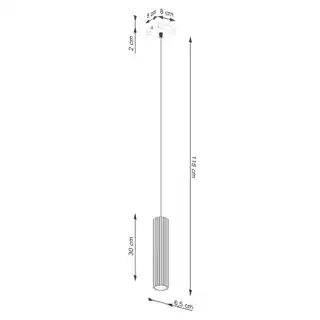 Sollux lampa wisząca karbon 1 biała, aluminium, średnica 6 cm, nowoczesny design