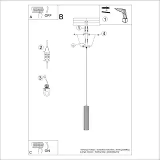 Sollux lampa wisząca karbon 1 biała, aluminium, średnica 6 cm, nowoczesny design