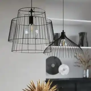 Sollux Lampa wisząca UMB czarny SL 0665, nowoczesny design, metalowa konstrukcja, regulowany łańcuch, energooszczędne źródło światła