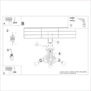 Sollux Żyrandol EMBER 5 Biały SL.1475