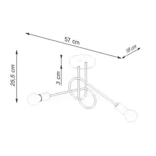 Sollux Żyrandol LOOP 2 Biały SL.1471