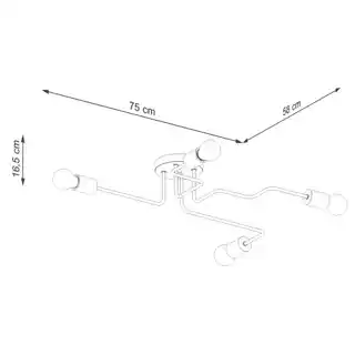 Sollux Żyrandol TIMBO 4 Biały SL.1665