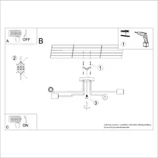 Sollux Żyrandol TIMBO 4 Biały SL.1665