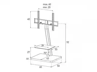 Sonorous PL2710 - Stolik RTV z uchwytem do TV 32 - 52
