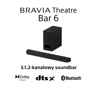 Sony BRAVIA Theater Bar 6 HT-BD60 3.1.2 Bluetooth AirPlay Dolby Atmos DTS:X Soundbar