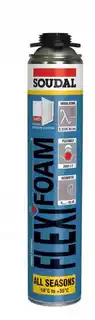 Soudal Pianka montażowa FLEXIFOAM 750 ml, uniwersalna, elastyczna, do wewnątrz i na zewnątrz, odporna na warunki atmosferyczne