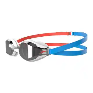 Speedo Speedsocket 2 Mirror okulary pływackie niebiesko-czerwone, lustrzane, dla dorosłych