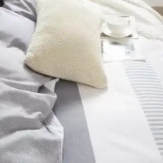 Spod Igły I Nitki Pościel 140x200 Poszewka 70X80 Dwustronna Satyna Bawełniana Komplet Paski