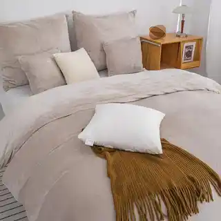 Spod Igły I Nitki Pościel z mikrofibry 220x200 Cozy beżowa miś pluszowa I23