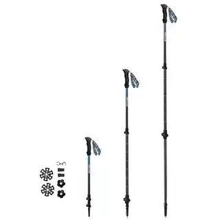Spokey Kijki trekkingowe Carbon 105 - 135 cm Czarno-niebieski