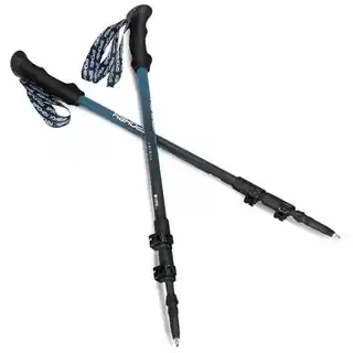 Spokey Kijki trekkingowe Carbon 105 - 135 cm Czarno-niebieski