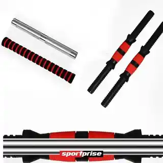 Sportprise hantle zestaw 2x10kg regulacja AD SET20, gryf sztanga, trening siłowy, stal, antypoślizgowe uchwyty
