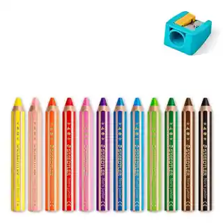 Staedtler kredki BUDDY woskowe w drewnianej oprawie 12 kolorów S140 C12