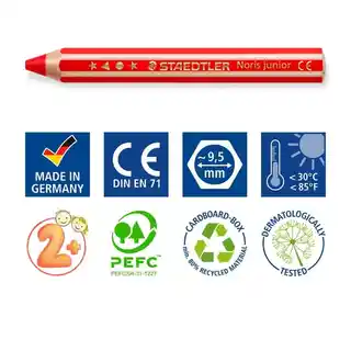 Staedtler kredki BUDDY woskowe w drewnianej oprawie 12 kolorów S140 C12