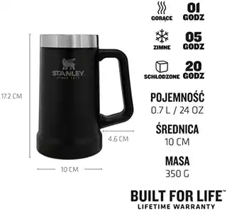 Stanley Kufel termiczny Adventure czarny 0 7l
