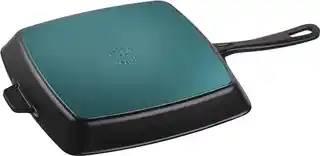 Staub Kwadratowa żeliwna Patelnia Grillowa 30 Cm, Czarny 40501-107-0