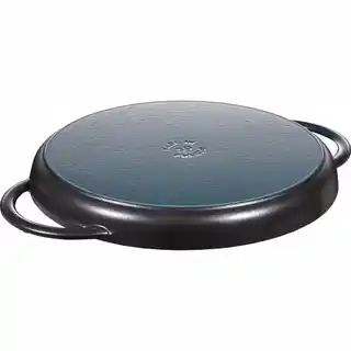 Staub Okrągła Patelnia żeliwna Grillowa Z Dwoma Uchwytami 30 Cm, Czarny 40511-521-0