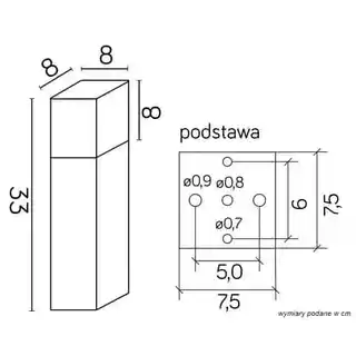 SU-MA Lampa stojąca CUBE - CB-330 BL