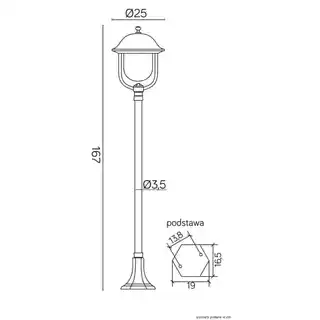 SU-MA Lampa stojąca PRINCE - K 5002/1/O