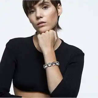 SWAROVSKI Biżuteria 5600047. Bransoletka, Kolor czarny. Kobieta