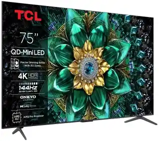 TCL 75Q6C 75 QD-Mini LED 4K 144Hz Google TV Dolby Vision IQ Dolby Atmos HDMI 2.1 DVB-T2 Telewizor QLED