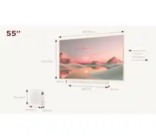 TCL NXTVision 55A300 Pro 55 QLED 4K 144Hz Google TV Dolby Vision IQ Dolby Atmos Soundbar, Subwoofer Telewizor QLED