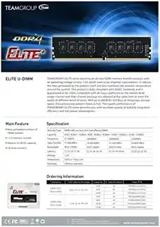 Team Group Elite DDR4 16GB 3200 CL22 Pamięć RAM TED416G3200C2201