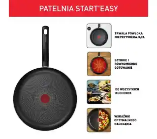 Tefal Patelnia tradycyjna Start Easy 20 cm tytanowa