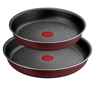 TEFAL Zestaw patelni L7248553 Bordowo-czarny