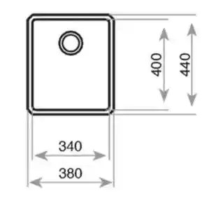 Teka Be Linea RS15 34.40 Stalowy Zlewozmywak prostokątny