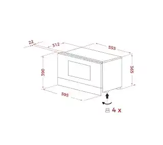 Teka MS6220BISRSS Kuchenka mikrofalowa do zab.