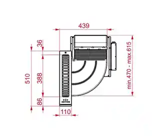 Teka okap kuchenny FIH 16760 TOS BK, stal nierdzewna, filtr węglowy, cichy, energooszczędny, model 113160000